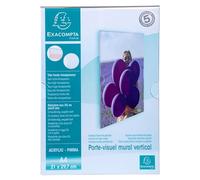 Exacompta - Ref 84858HD - Box of 10 - Vertical Wall Display Holder A4 for displaying Photos or documents - Made of high Transparency PMMA (Acrylic) - Crystal