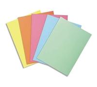Exacompta - Ref 850000E - Super Square Cut Folders - 22 x 31cm in Size, Suitable for Storing & Holding A4 Documents, 60gsm Material - Assorted Colours (Pack of 250)