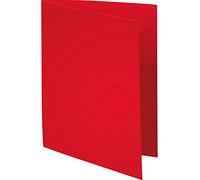 Exacompta - Ref 850012E - Box of 5 Packs of 250 Super 60 g/m2 Pastel Coloured sub-folders - PEFC Certified folders - Size 22 x 31 cm for A4 Format - Color red