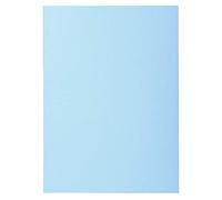 Exacompta - Ref 850106E - Super Square Cut Folders - 22 x 31cm in Size, Suitable for Storing & Holding A4 Documents, 60gsm Material - Light Blue (Pack of 100)