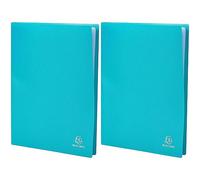 Exacompta - Ref 85103E - Soft PP Display Book - Suitable for A4 Documents, Made from Polypropylene, Lightweight, 100 Pockets, 200 Viewing Pages - Green Cover (Pack of 2)