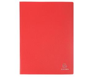 Exacompta - Ref 85105E - Soft PP Display Book - Suitable for A4 Documents, Made from Polypropylene, Lightweight, 100 Pockets, 200 Viewing Pages - Red Cover