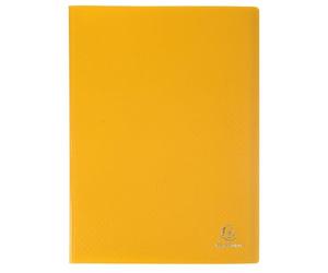 Exacompta - Ref 85109E - Box of 8 OPAK Document Protectors - 100 Non-Reflective Grained Pockets - 200 Sheets - for A4 Size - Size 24 x 32 cm - Soft Polypropylene Cover - Color Yellow