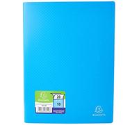 Exacompta - Ref 8512E - Soft PP Display Book - Suitable for A4 Documents, Made from Polypropylene, Lightweight, 10 Pockets, 20 Viewing Pages - Blue Cover