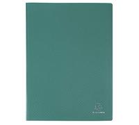 Exacompta - Ref 8523E - Box of 20 OPAK Document Protectors - 20 Non-Reflective Grained Pockets - 40 Sheets - for A4 Size - Size 24 x 32 cm - Soft Polypropylene Cover - Dark Green