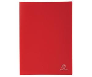 Exacompta - Ref 8525E - Soft PP Display Book - Suitable for A4 Documents, Made from Polypropylene, Lightweight, 20 Pockets, 40 Viewing Pages - Red Cover