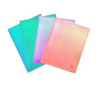 Exacompta - Ref 85330E - Cardboard of 12 semi-Rigid Document Protectors Made of PP Candy Tidy - 30 Pockets - 60 Sheets - for A4 - Size 24 x 32 cm - 4 Colours Azure, Mint, Parma and Peach