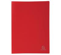 Exacompta - Ref 8545E - Soft PP Display Book - Suitable for A4 Documents, Made from Polypropylene, Lightweight, 40 Pockets, 80 Viewing Pages - Red Cover