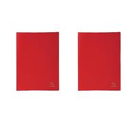 Exacompta - Ref 8545E - Soft PP Display Book - Suitable for A4 Documents, Made from Polypropylene, Lightweight, 40 Pockets, 80 Viewing Pages - Red Cover (Pack of 2)