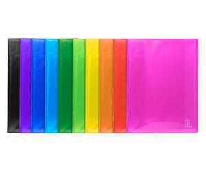 Exacompta - Ref 85570E - Iderama Collection - Semi-Rigid Display Book - 240 x 320mm in Size, Suitable for A4 Documents, 50 Pockets - Assorted Colours (Pack of 12)