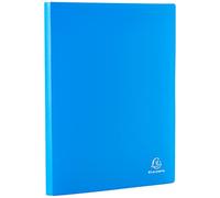 Exacompta - Ref 8557E - Soft PP Display Book - Suitable for A4 Documents, Made from Polypropylene, Lightweight, 50 Pockets, 100 Viewing Pages - Blue Cover