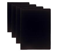 Exacompta - Ref 8561E - Soft PP Display Book - Suitable for A4 Documents, Made from Polypropylene, Lightweight, 60 Pockets, 120 Viewing Pages - Black Cover (Pack of 4)