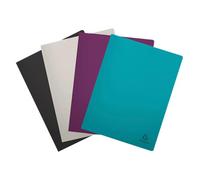 Exacompta - Ref 85730E - Pack of 4 semi-Rigid Document Protectors Made of Recycled PP Titanium - 30 Pockets - 60 Sheets - for A4 - Size 24 x 32 cm - 4 Colours Aubergine, Coconut, Black and Turquoise