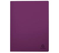 Exacompta - Ref 85800E - 1 semi-Rigid Document Folder Made of Recycled PP Titanium - 60 Pockets - 120 Views - for A4 - Size 24 x 32 cm - 4 Random Colours Aubergine, Coco, Black or Turquoise