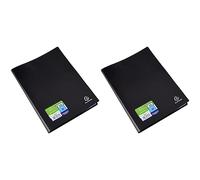 Exacompta - Ref 8581E - Soft PP Display Book - Suitable for A4 Documents, Made from Polypropylene, Lightweight, 80 Pockets, 160 Viewing Pages - Black Cover (Pack of 2)