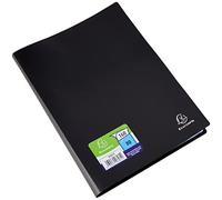 Exacompta - Ref 8581E - Soft PP Display Book - Suitable for A4 Documents, Made from Polypropylene, Lightweight, 80 Pockets, 160 Viewing Pages - Black Cover