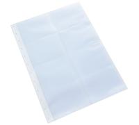Exacompta - Ref 86211E - Business Card Holder Refill Sheets - A4 (210 x 297mm) in Size, 16 Pockets Per Page, For 90 x 60mm Business Cards, 0.12mm Polypropylene - Pack of 10