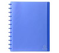 Exacompta - Ref 86352E - Box of 4 removable ring binders with 30 removable grained pockets - 60 views - for A4 - size 24.5 x 31 cm - translucent hard cover - blue colour