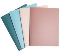 Exacompta - Ref 86370E - Pack of 4 Skandi Display Cases - 30 Grained Pockets - 60 Sheets - for A4 - Size 24 x 32 cm - semi-Rigid Cover Made of Recycled Polypropylene - 4 Assorted Colours