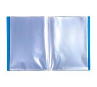 Exacompta - Ref 88112E - Box of 8 OPAK Document Holders - 100 Smooth Crystal Pockets - 200 Sheets - for A4 Size - Size 24 x 32 cm - semi-Rigid Polypropylene Cover - Light Blue
