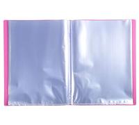 Exacompta - Ref. 88117E - Box of 8 OPAK show folders - 100 smooth transparent pockets - 200 views - for A4 format - dimensions 24 x 32 cm - semi-rigid polypropylene cover - pink