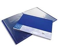 Exacompta - Ref 88202E - Opaque PP Display Book - 240 x 320mm in Size, Suitable for A4 Documents, Crystal Clear Pockets, 0.8mm Polypropylene, 20 Pockets, 40 Viewing Pages - Blue