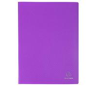 Exacompta - Ref 88226E - Semi-Rigid PP Display Book - Suitable for A4 Documents, Wipeable Cover, 500 Micron Polypropylene, 20 Pockets, 40 Viewing Pages - Purple Cover