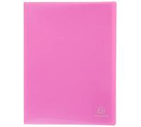 Exacompta - Ref 88227E - Semi-Rigid PP Display Book - Suitable for A4 Documents, Wipeable Cover, 500 Micron Polypropylene, 20 Pockets, 40 Viewing Pages - Pink Cover