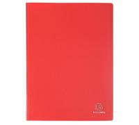 Exacompta - Ref. 8825E - Box of 20 OPAK Show folders - 20 Smooth Crystal Clear Pockets - 40 Viewing Sides - A4 Format - Dimensions 24 x 32 cm - semi-Rigid Polypropylene Cover - Colour red