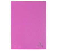 Exacompta - Ref 88327E - Semi-Rigid PP Display Book - Suitable for A4 Documents, Wipeable Cover, 500 Micron Polypropylene, 30 Pockets, 60 Viewing Pages - Pink Cover