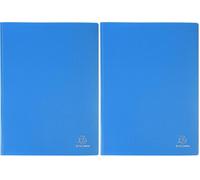 Exacompta - Ref 8832E - Semi-Rigid PP Display Book - Suitable for A4 Documents, Wipeable Cover, 500 Micron Polypropylene, 30 Pockets, 60 Viewing Pages - Blue Cover (Pack of 2)