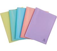 Exacompta - Ref 88370E - Chromaline Translucent Pastel PP Welded Display Books - 240 x 320mm in Size, Suitable for A4 Sized Documents, 30 Pockets, 60 Viewing Pages - Random Colour