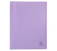 Exacompta - Ref 88375E - Box of 10 semi-Rigid Polypropylene Chromaline Pastel - 30 Pockets Smooth Crystal - 60 Sheets - Translucent Soft Cover - A4 - Size 24 x 32 cm - Purple