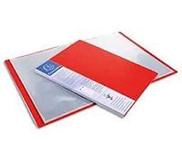 Exacompta - Ref 88405E - Opaque PP Display Book - 240 x 320mm in Size, Suitable for A4 Documents, Crystal Clear Pockets, 0.8mm Polypropylene, 40 Pockets, 80 Viewing Pages - Red