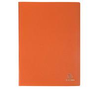 Exacompta - Ref 88524E - Semi-Rigid PP Display Book - Suitable for A4 Documents, Wipeable Cover, 500 Micron Polypropylene, 50 Pockets, 100 Viewing Pages - Orange Cover