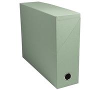 Exacompta - Ref 89239E - 5 Autentik Transfer Boxes in Recycled Paper Dyed in the Mass - Spine 90mm - Metal Eyelet - for A4 - Size 25.5x34x9cm - Assorted Colours - Delivered Assembled