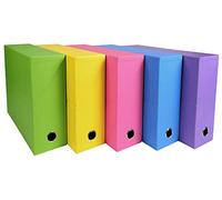 Exacompta - Ref 89329E - Iderama Collection - Transfer Box - 250 x 330 x 90mm in Size, Suitable for Holding A4 Documents, Premium Plastic-Coated Pressboard - Random Colour