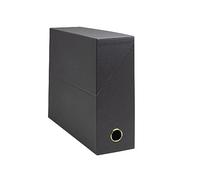 Exacompta - Ref 89601E - 1 Office by Me Transfer Box - Spine 90 mm - Gold Grip Eye - Dimensions 25.5 x 9 x 34 cm - Adhesive Label Included - Colour Black - Delivered Assembled