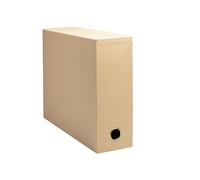 Exacompta - Ref 89602E - 1 Office by Me Transfer Box - 90mm Spine - Gold Grip Eye - Dimensions 25.5 x 9 x 34 cm - Adhesive Label Included - Beige - Delivered Assembled