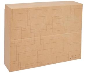 Exacompta - Ref 89847E - Eterneco Collection - Transfer Box File - 255 x 340mm, Suitablefor A4+ Documents, 90mm Spine, Metal Finger Hole - Geometric Design