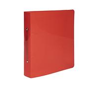 Exacompta - Ref. 898E - Semi-rigid PP Crystal binder - 2 round rings diameter 30mm - Spine 40mm - External dimensions: 23x20 cm - School file format 22x17cm - 5 random colors