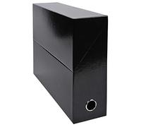 Exacompta - Ref 89921E - Iderama Collection - Transfer Box - 250 x 330 x 90mm in Size, Suitable for Holding A4 Documents, Premium Plastic-Coated Pressboard - Black