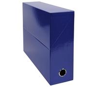 Exacompta - Ref 89922E - Iderama Collection - Transfer Box - 250 x 330 x 90mm in Size, Suitable for Holding A4 Documents, Premium Plastic-Coated Pressboard - Dark Blue