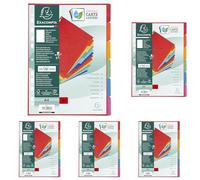 Exacompta - Ref 89H - Nature Future Dividers - Suitable for A4 Documents, Pre-Punched, 400gsm Genuine Pressboard, 6-Part Dividers, FSC-Certified - Multi-Coloured (Pack of 5)
