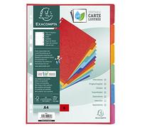 Exacompta - Ref 89H - Nature Future Dividers - Suitable for A4 Documents, Pre-Punched, 400gsm Genuine Pressboard, 6-Part Dividers, FSC-Certified - Multi-Coloured