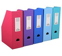 Exacompta - Ref. 90180E - 1 Rigid magazine rack with 10 cm back in PP - trendy assorted colors