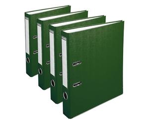 Exacompta - Ref 915405B - PP Lever Arch File - 320 x 290mm in Size, Suitable for Storing A4 Documents, 50mm Spine, Reinforced Finger Pull & Bottom Edge - Green (Pack of 4)