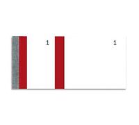 Exacompta - Ref 96304E - Sellers Blocks - 66 x 135mm in Size, 100 Sheets, Double Numbered 1-100, Detachable Micro-Perforations - Red Stripe (Pack of 10)