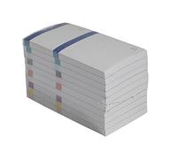 Exacompta - Ref. 96399E - Pack of 10 vendor pads with colour band 100 sheets double numbered - Size 6.6 x 13.5 cm - Assorted colours