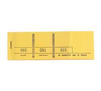 Exacompta - Ref. 96403E - Pack of 10 mat pads 100 numbered sheets in 3 sections - Size 4.8 x 15 cm - Yellow